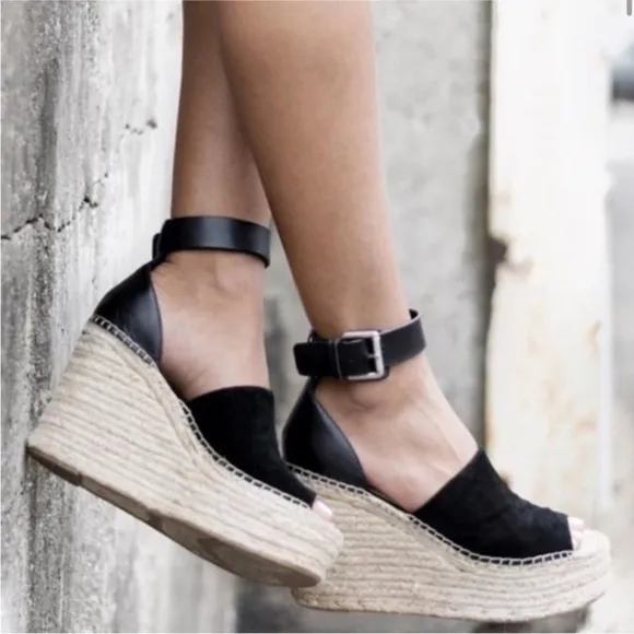 Marc Fisher Alita Platform Wedge Espadrille Sandal NIB Size 9.5