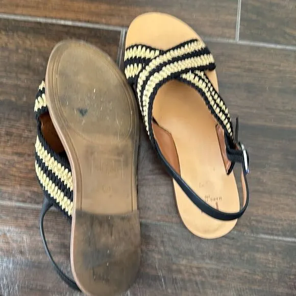 Marc Fisher  Lonnie Slingback Sandal in Black/Cream sz 10M