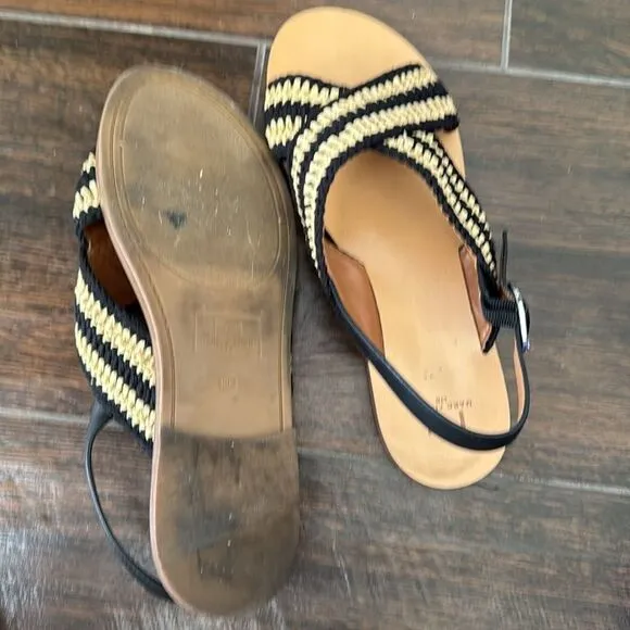 Marc Fisher  Lonnie Slingback Sandal in Black/Cream sz 10M