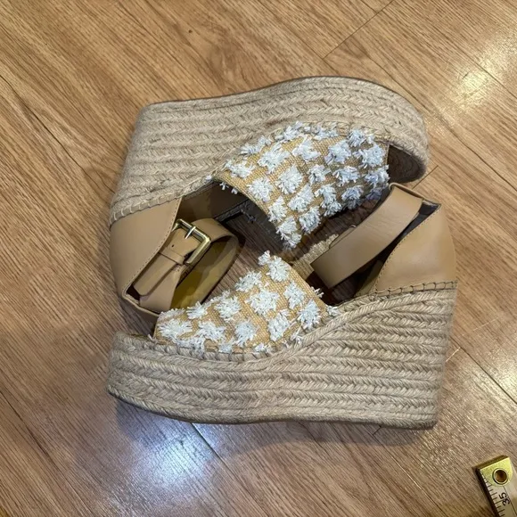 Marc Fisher LTD Adalyn Espadrille Wedge Sandal Shoe Size 9