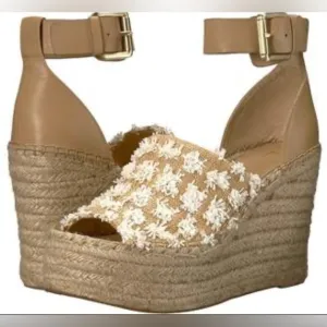 Marc Fisher LTD Adalyn Espadrille Wedge Sandal Shoe Size 9
