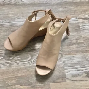 Marc Fisher LTD Tan Leather Cork Platform Sandals 9
