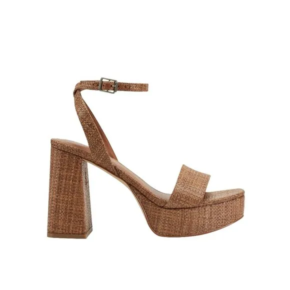 Marc Fisher Sadel Platform Sandals in Cognac