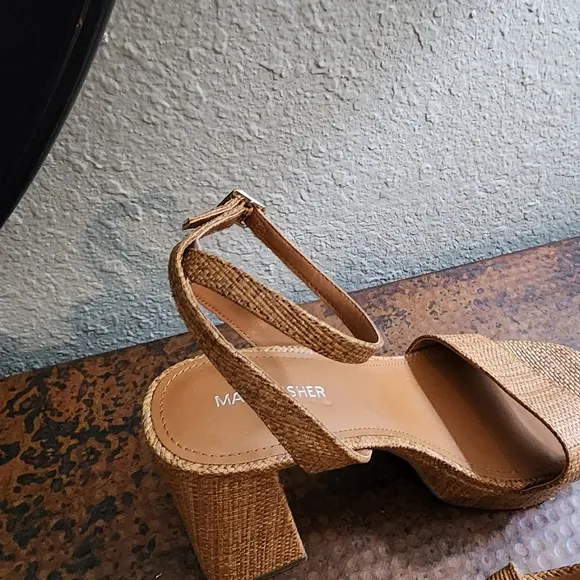 Marc Fisher Sadel Platform Sandals in Cognac