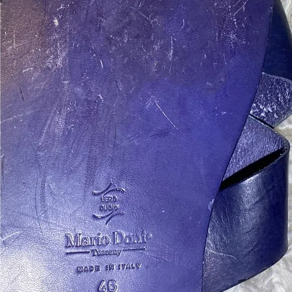 Mario Doni Stylish Purple leather Sandals size 12 made in Italy
