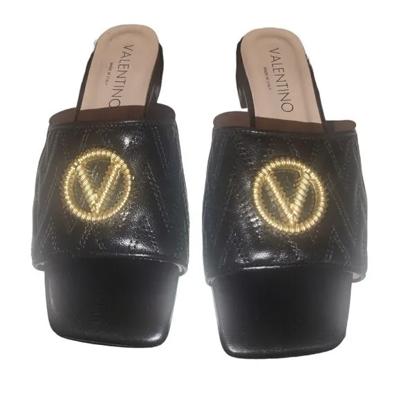 Mario Valentino Afrodite. Leather Slip-on Sandals