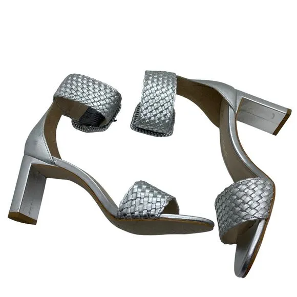 Matisse Leather New Hope Woven Sandal Silver Metallic size 7