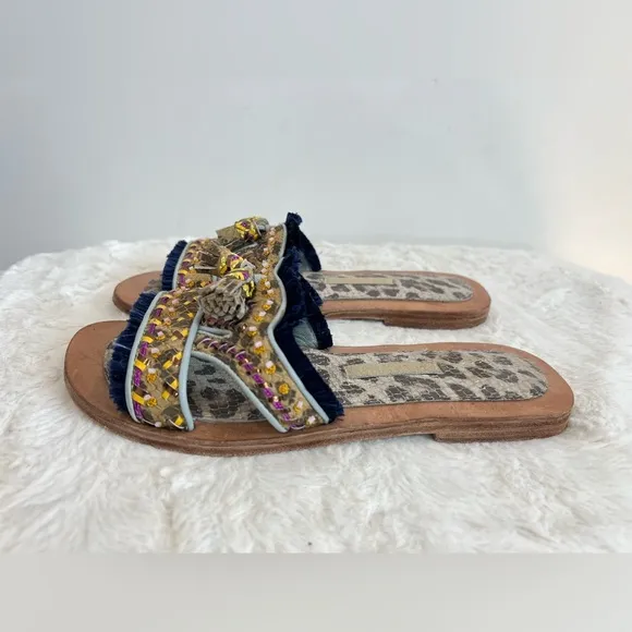 Meher‎ Kakalina Leather Slide on Sandals Size 36