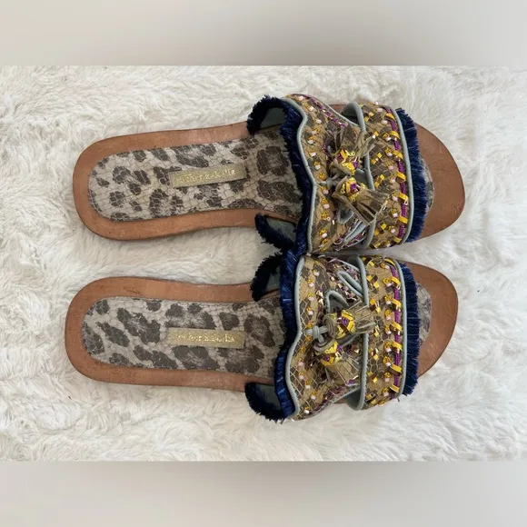Meher‎ Kakalina Leather Slide on Sandals Size 36