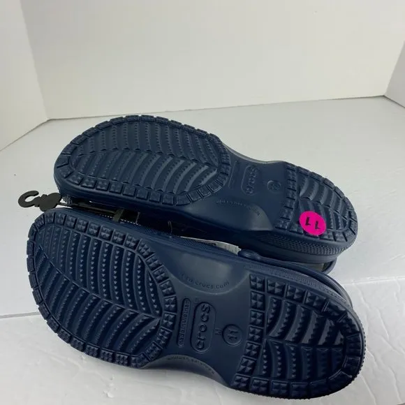 Men's Crocs Baya Navy Clogs Slip On Slide Sandals