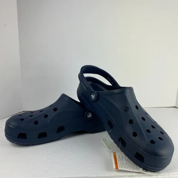 Men's Crocs Baya Navy Clogs Slip On Slide Sandals