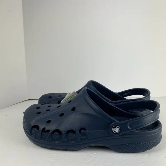 Men's Crocs Baya Navy Clogs Slip On Slide Sandals