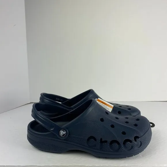 Men's Crocs Baya Navy Clogs Slip On Slide Sandals