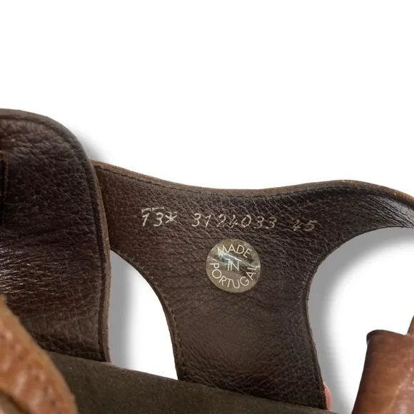 Men’s Mephisto Sam Fisherman Brown Leather Sandals EU45/11-11.5 Made In Portugal