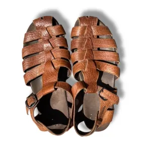 Men’s Mephisto Sam Fisherman Brown Leather Sandals EU45/11-11.5 Made In Portugal