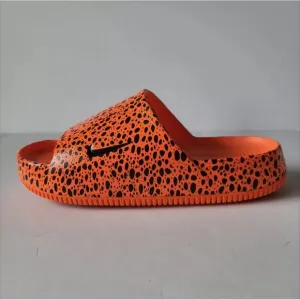 Men's Nike Calm Slide Sandals Print NS Orange Safari Olympics HF1067-800 Size 12