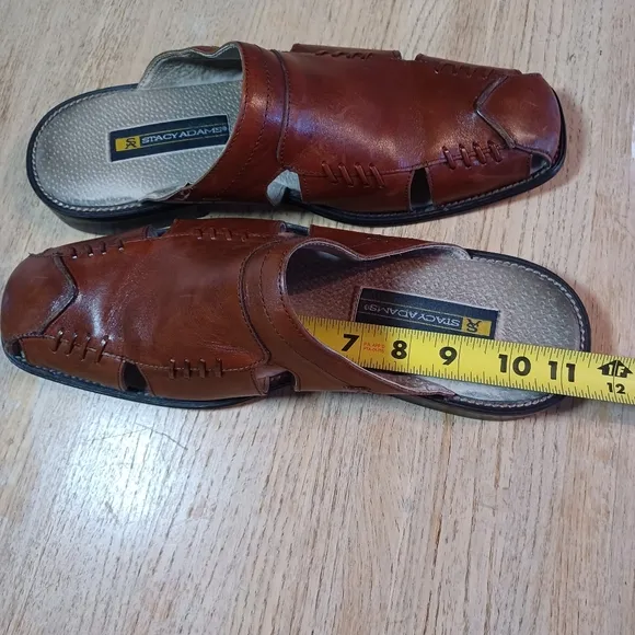 MEN'S STACY ADAMS LEATHER SANDALS SIZE 12M