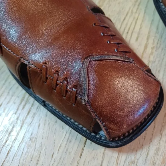 MEN'S STACY ADAMS LEATHER SANDALS SIZE 12M