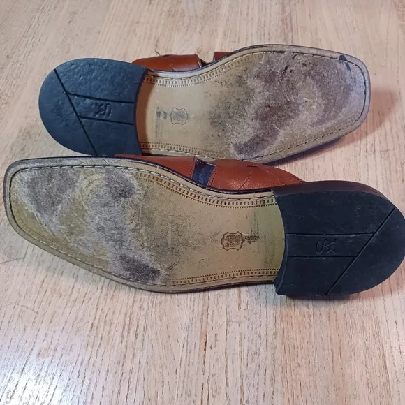 MEN'S STACY ADAMS LEATHER SANDALS SIZE 12M