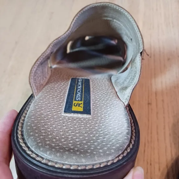 MEN'S STACY ADAMS LEATHER SANDALS SIZE 12M