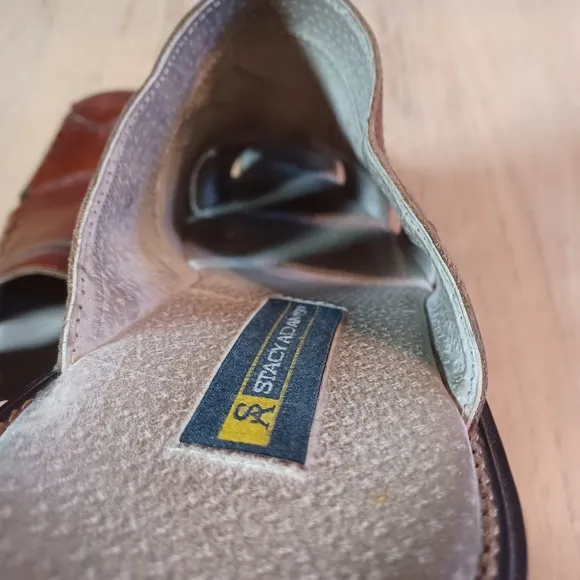 MEN'S STACY ADAMS LEATHER SANDALS SIZE 12M