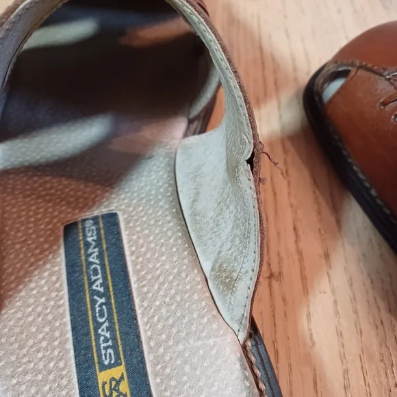 MEN'S STACY ADAMS LEATHER SANDALS SIZE 12M