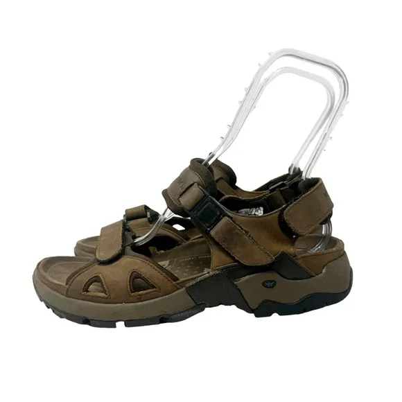 Mephisto Allrounder Leather Climasole Comfort Sandals Mens Brown Size 42
