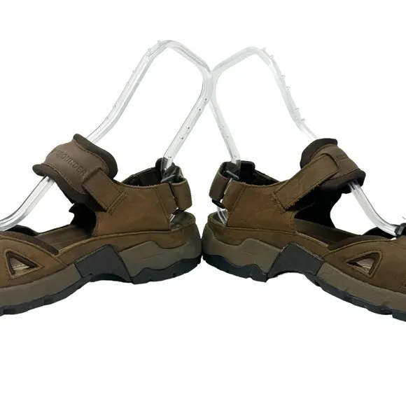 Mephisto Allrounder Leather Climasole Comfort Sandals Mens Brown Size 42