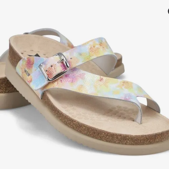 MEPHISTO Helen genuine leather slip on sandals