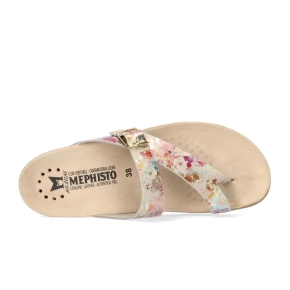 MEPHISTO Helen genuine leather slip on sandals