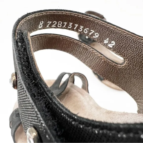 Mephisto Minoa Black Liz Cork Wedge Sandals Size 42