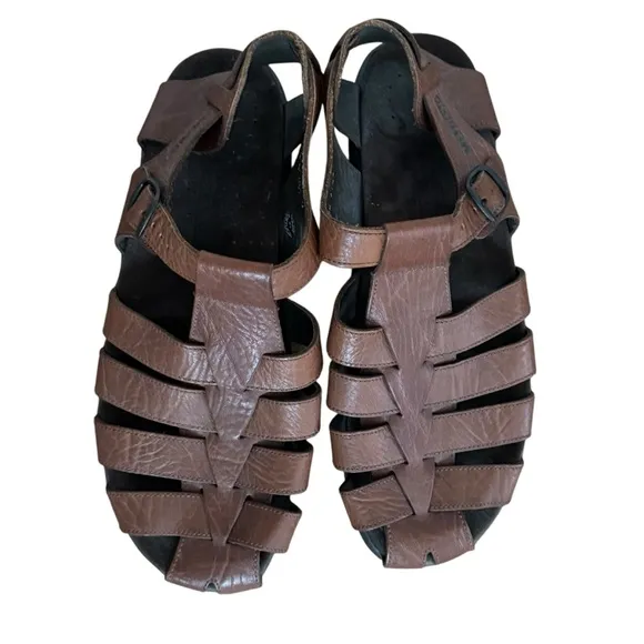 Mephisto Sam Fisherman Sandals Brown Size 45 ( 11 )