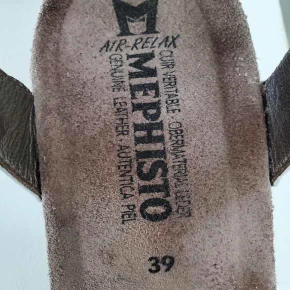 Mephisto Sandals Cork Wedge Air Relax Size 8 EUR 39‎