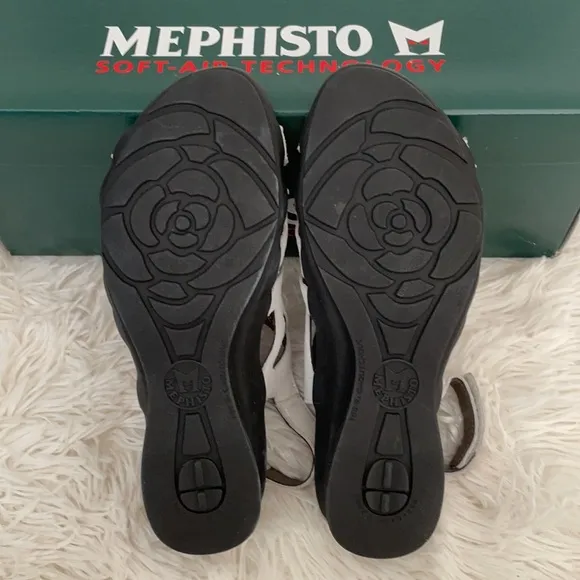 Mephisto Silver Leather Sandals