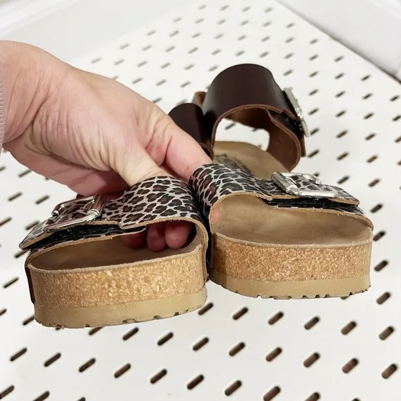 Mephisto Womens Lissandra Chestnut Panthera Sandals - Size 39 / 9