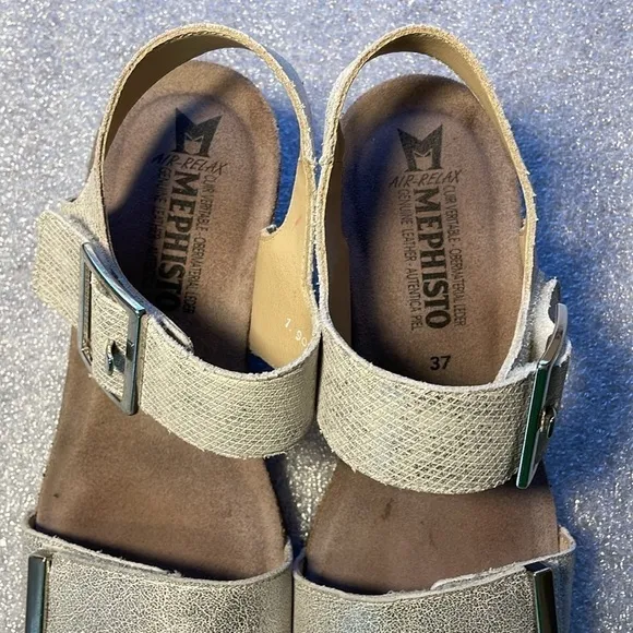 Mephisto Women's Morgana Wedge Sandals  leather buckle 37