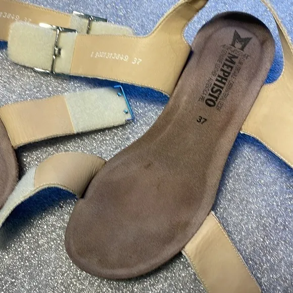 Mephisto Women's Morgana Wedge Sandals  leather buckle 37