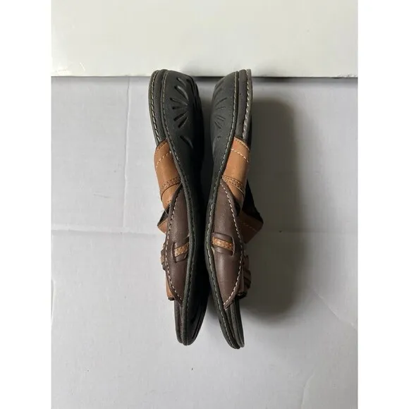 Merrell Piccolo Womens Sz 6 Brown Slides Leather Sandals