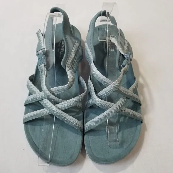 Merrell Sandals Women Size 9 Trooper District Muri Lattice Strappy Blue Gray