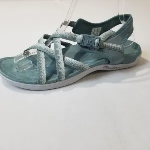 Merrell Sandals Women Size 9 Trooper District Muri Lattice Strappy Blue Gray