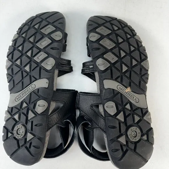 Merrell Sandspur Rose J002684 Hiking Sandals, Women's Size 7 Black Leather