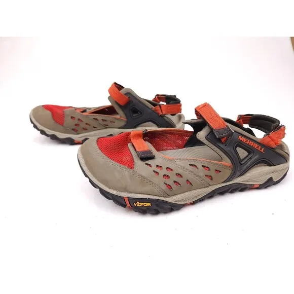 Merrell Women's All Out Blaze Sieve MJ Hiking Sandals Taupe Orange Size 9