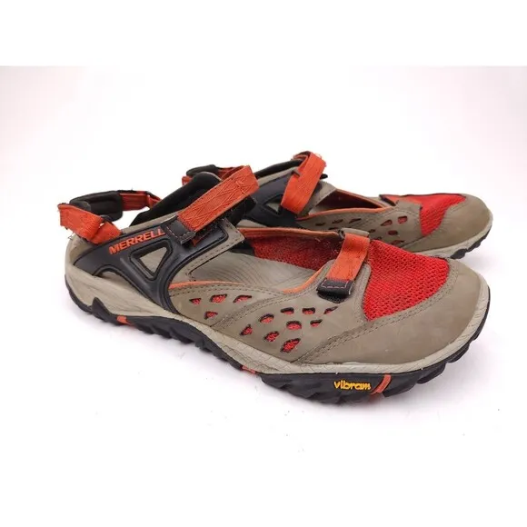 Merrell Women's All Out Blaze Sieve MJ Hiking Sandals Taupe Orange Size 9
