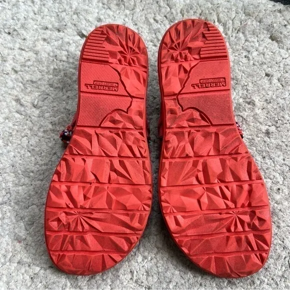 Merrell Women's AROUND TOWN SUNVUE Hot Coral Thong Sandals Size 8