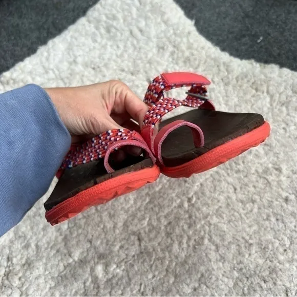 Merrell Women's AROUND TOWN SUNVUE Hot Coral Thong Sandals Size 8