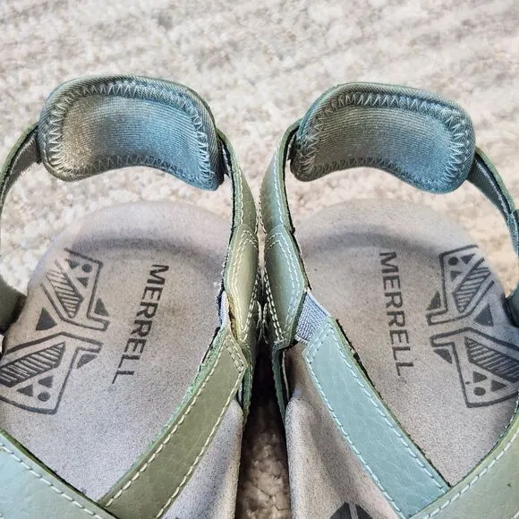 Merrell women's Blue Dove hiking sandals green size 9