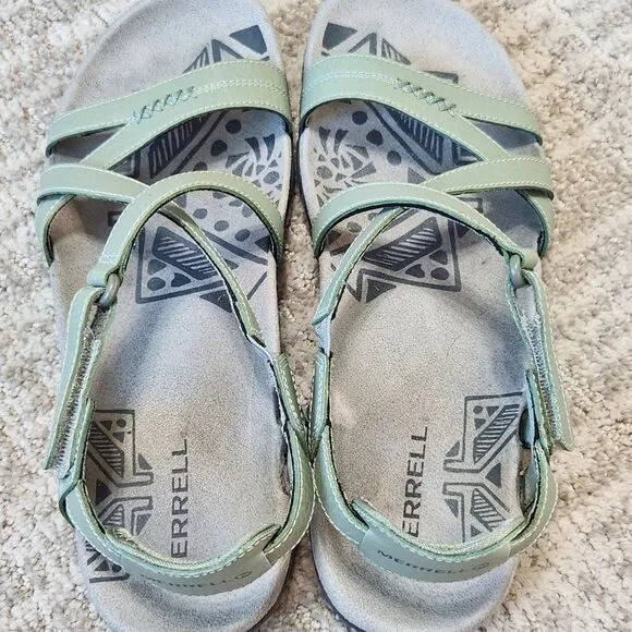 Merrell women's Blue Dove hiking sandals green size 9
