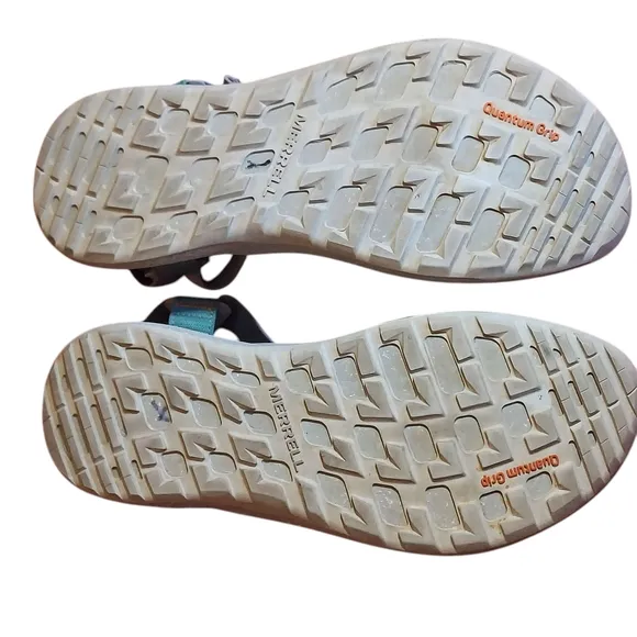 Merrell Women's Bravada Backstrap Sport Sandal Paloma Gray Velcro Closures