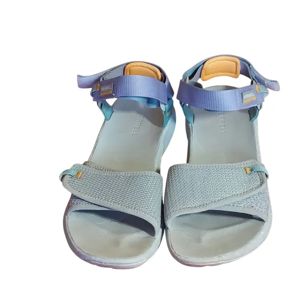 Merrell Women's Bravada Backstrap Sport Sandal Paloma Gray Velcro Closures