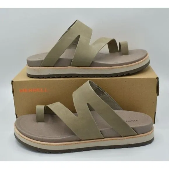Merrell Womens Size 10 Juno Wrap Moon Soft Leather Comfort Slip on Sandals